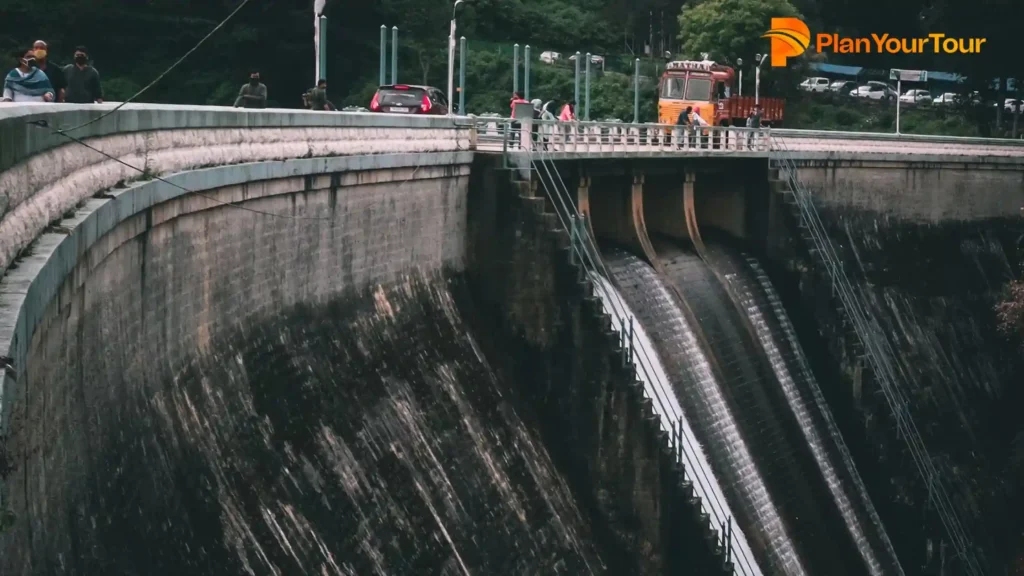 a Mattupetty  dam with a large body of water
