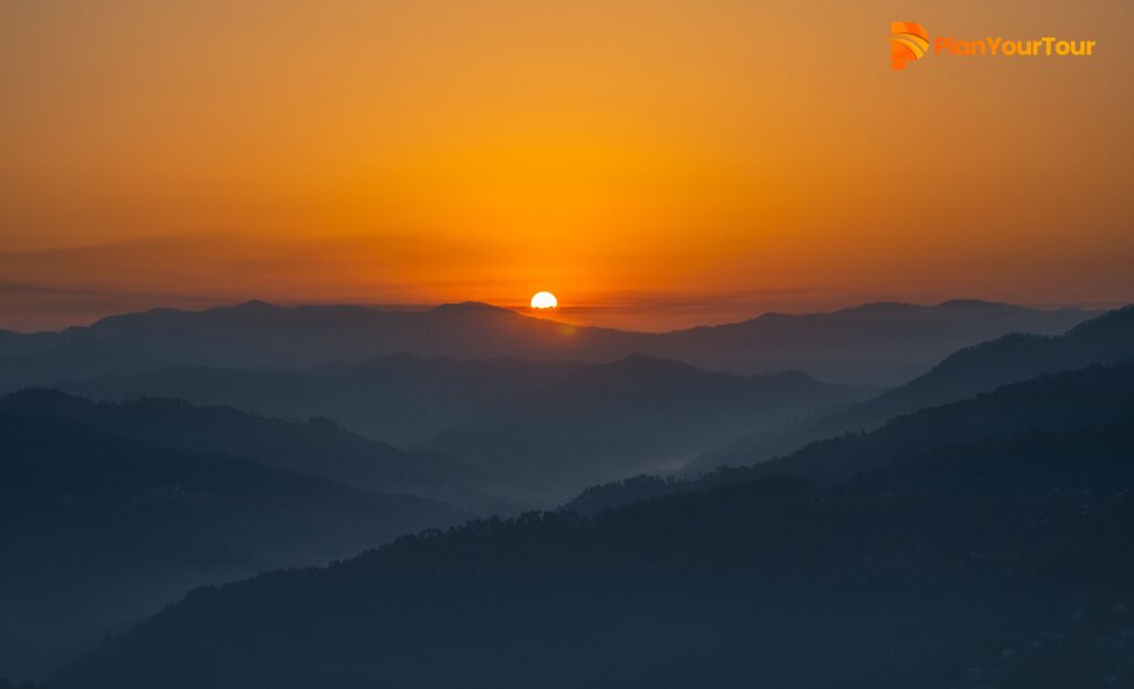 Sunrise in Munnar with beautiful mountain views